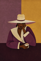 Set of 2 Wall Art Prints | Plum Hat Portrait & Berlin Street Style