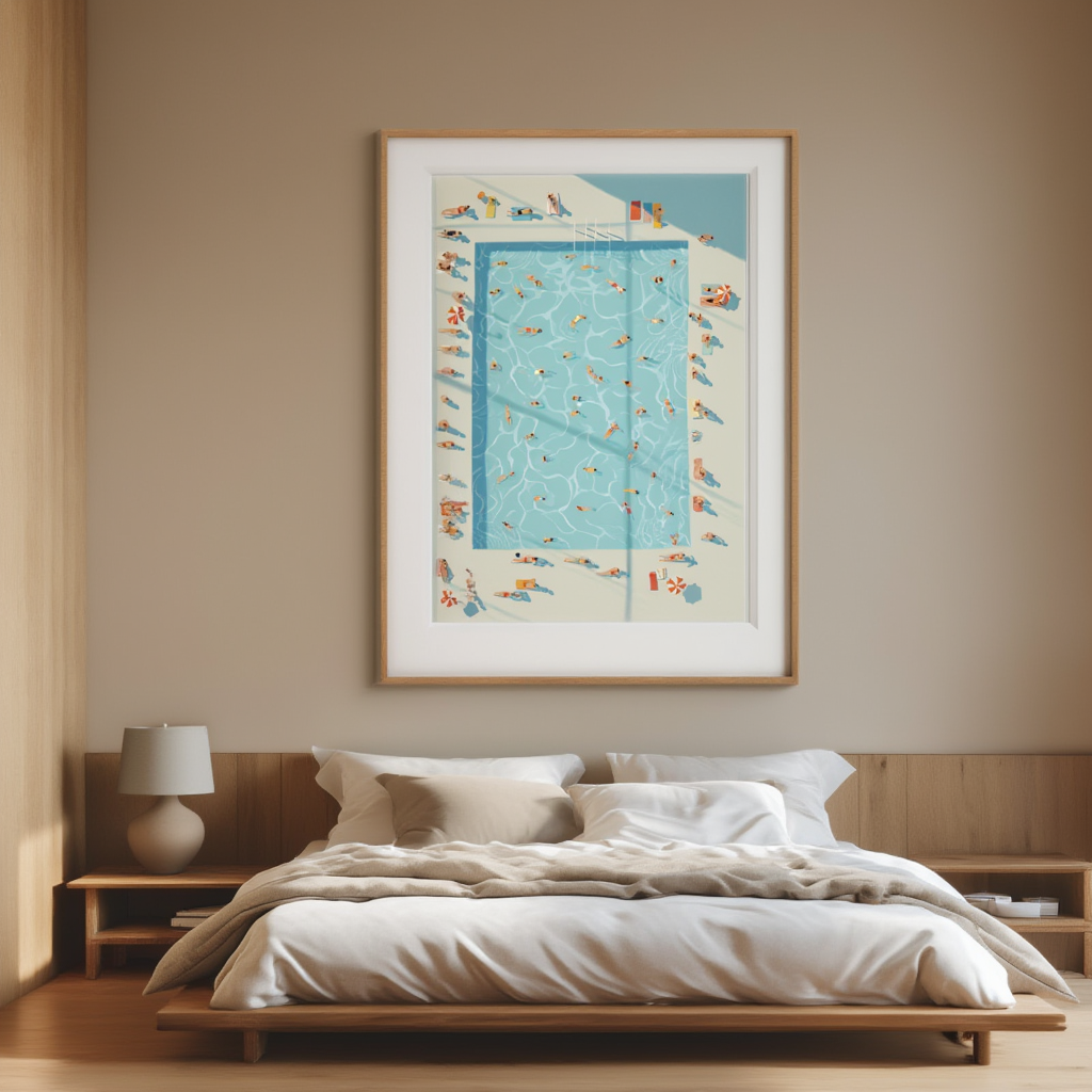“View of the Pool” Print – Minimalist Poolside Art