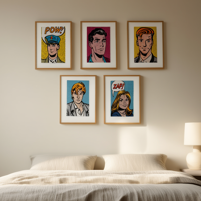 Pop Figures – Set of 5 Figurative Prints - Hakyarts