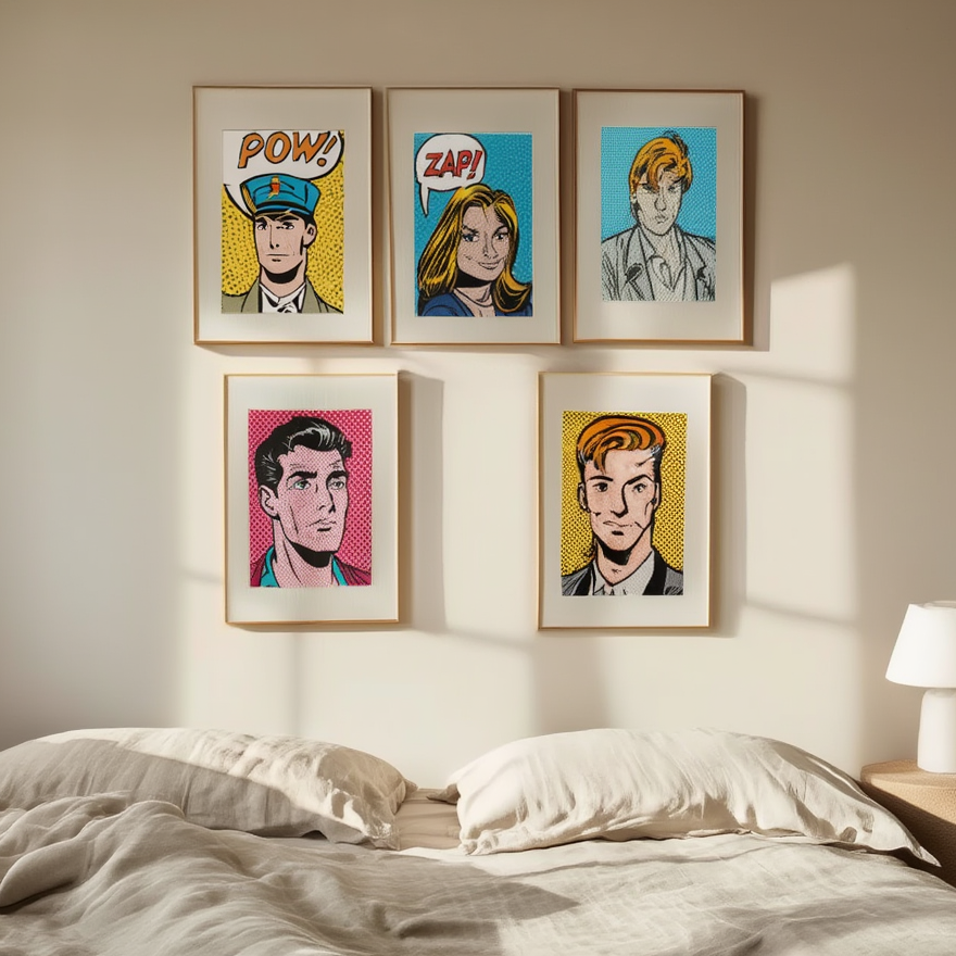 Pop Figures – Set of 5 Figurative Prints - Hakyarts