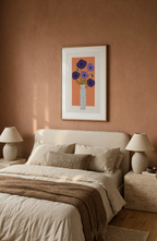 Purple Poppy Vase | Contemporary Botanical Still Life Wall Art