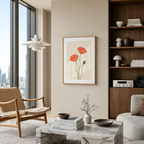 Red Poppies | Contemporary Botanical Floral Wall Art