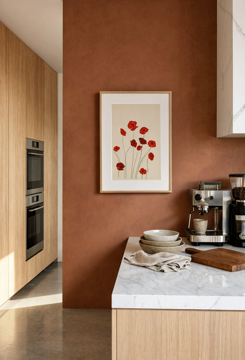 Red Poppies Print | Contemporary Botanical Floral Wall Art