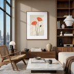 Red Poppies | Contemporary Botanical Floral Wall Art