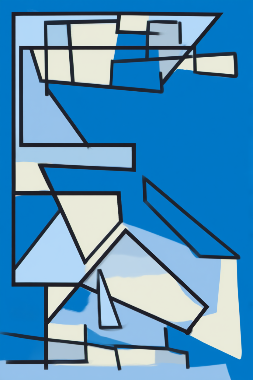 Klein Blue Geometric Collection – Set of 4 - Hakyarts
