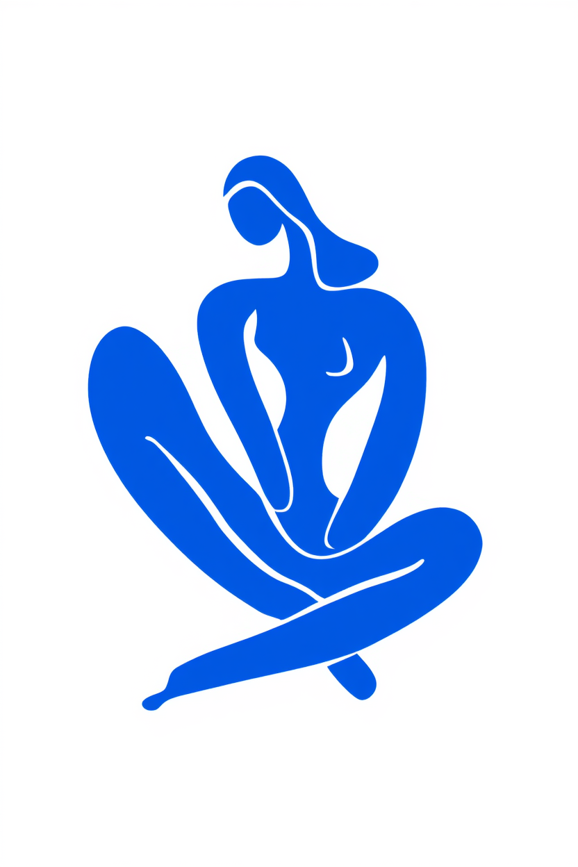Blue Matisse Line Art – Set of 4 Modern Prints