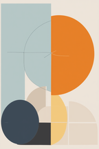 Nordic Bauhaus Mid-Century – Office Set of 3 Modern Prints - Hakyarts