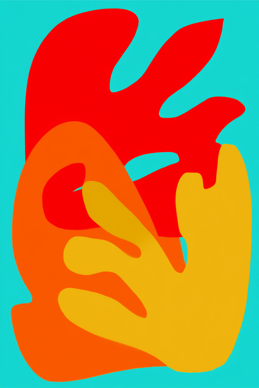 Matisse Moments – Set of 4 Colorful Abstract Prints - Hakyarts