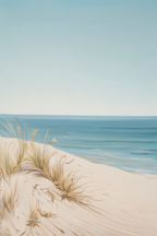 Beige Bohemian Beach Landscape – Office Set of 3 Prints - Hakyarts