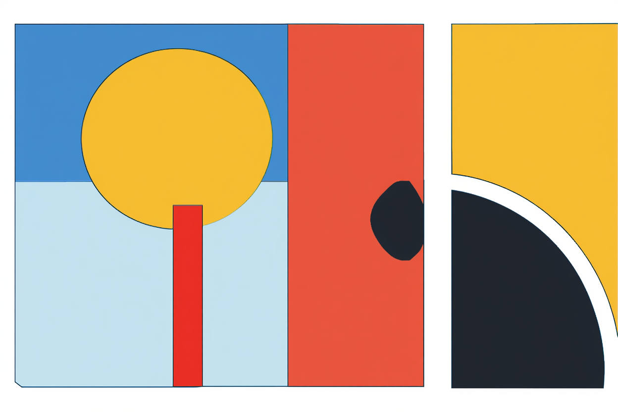 Bauhaus Balance – Set of 4 Art Prints - Hakyarts