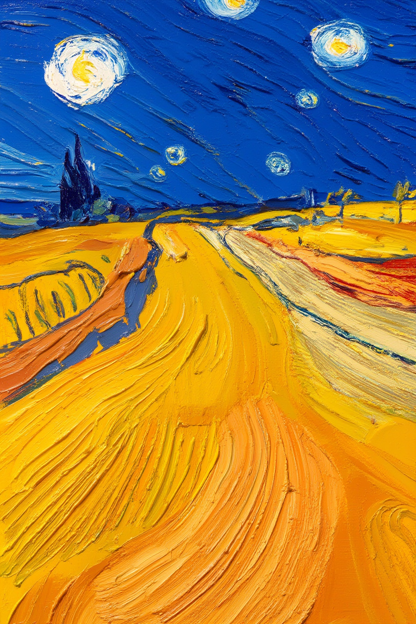 Van Gogh Inspirations – Set of 4 Post-Impressionist Prints - Hakyarts