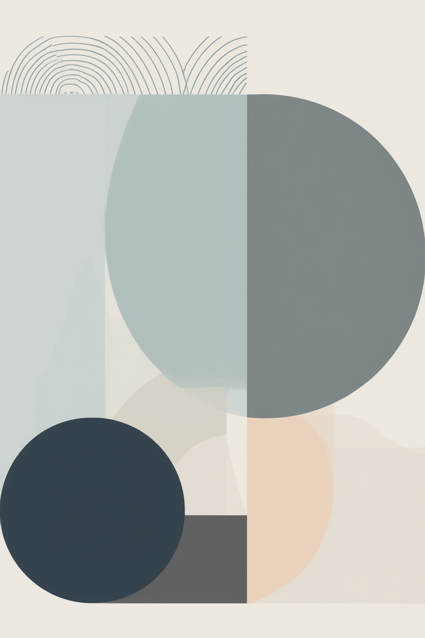 Nordic Bauhaus Mid-Century – Office Set of 3 Modern Prints - Hakyarts