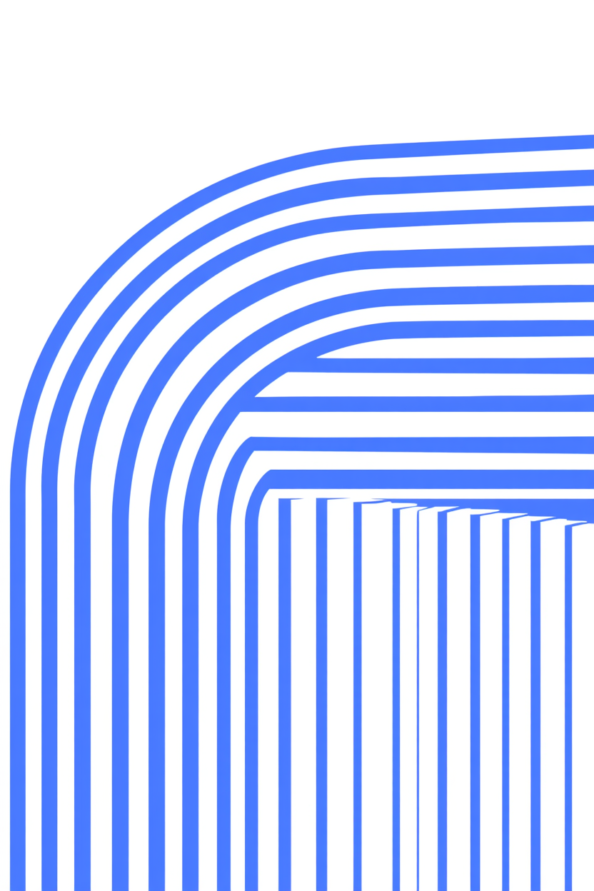 Blue Bauhaus Rainbow – Living Room Set of 4 Modern Prints