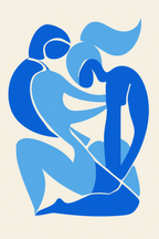 Blue Matisse Line Art – Set of 6 - Hakyarts