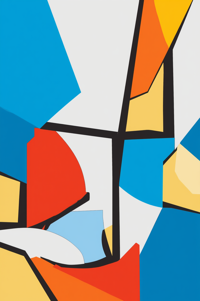 Picasso & Matisse Bold Abstract Collection – Dining Room Set of 5 - Hakyarts