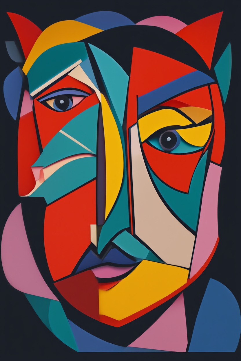 Mixed Picasso & Matisse Abstract Collection – Dining Room Set of 7 - Hakyarts