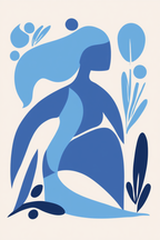 Blue Matisse Line Art – Set of 6 - Hakyarts