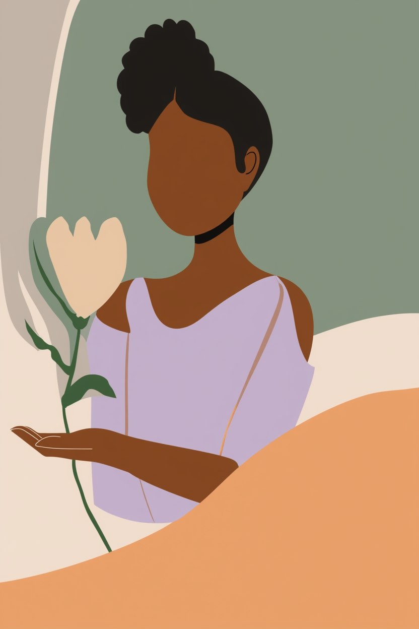 Floral Black Girl Collection – Set of 6 Art Prints - Hakyarts