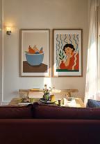 Set of 2 Painterly Portrait Variation & Muted Still Life – Bowl of Pears Prints | Contemporary Abstract Portrait & Botanical Wall Art Se