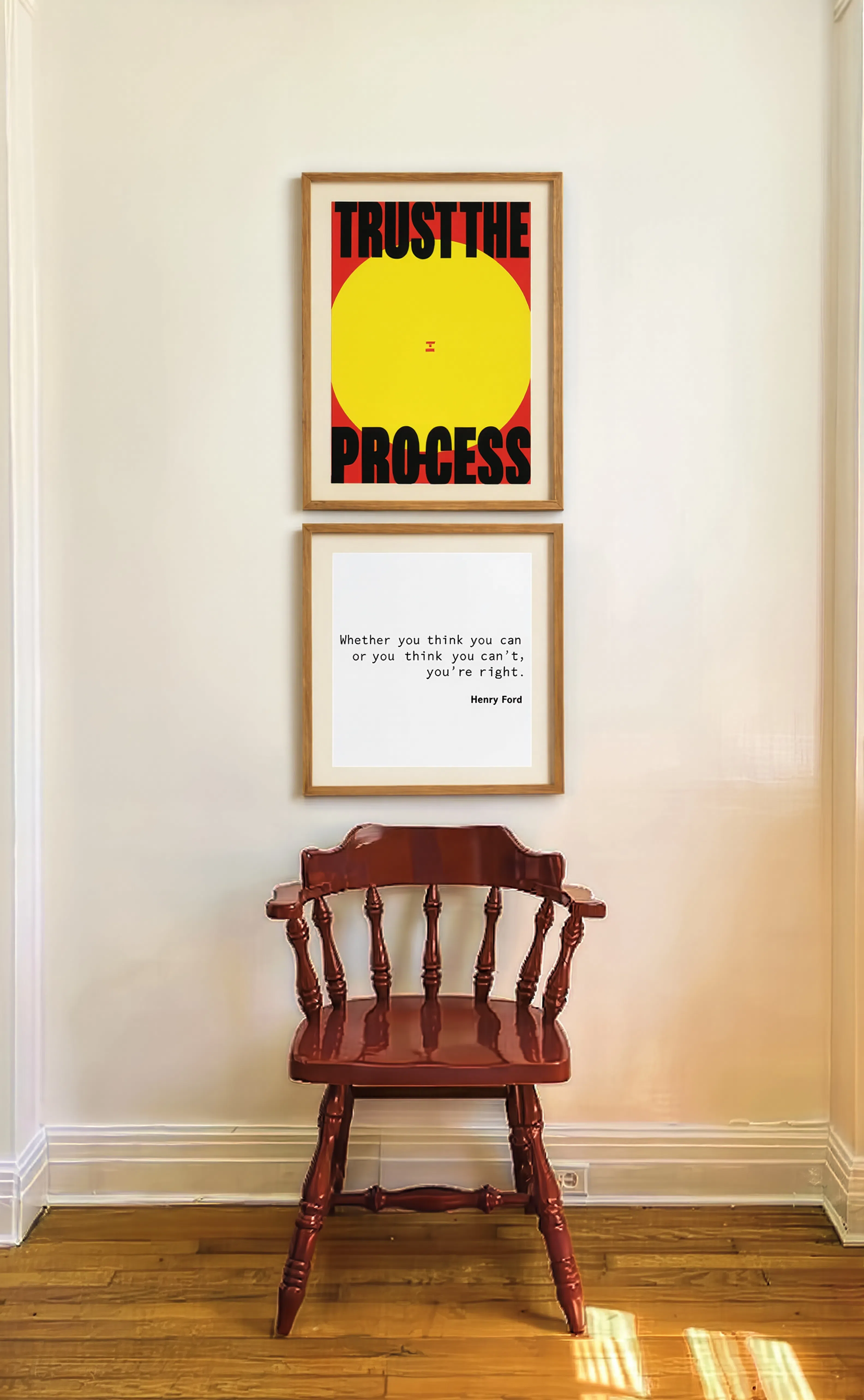 Set of 2 Motivational & Urban Art Prints – Mindset & Trust the Process Gallery Set