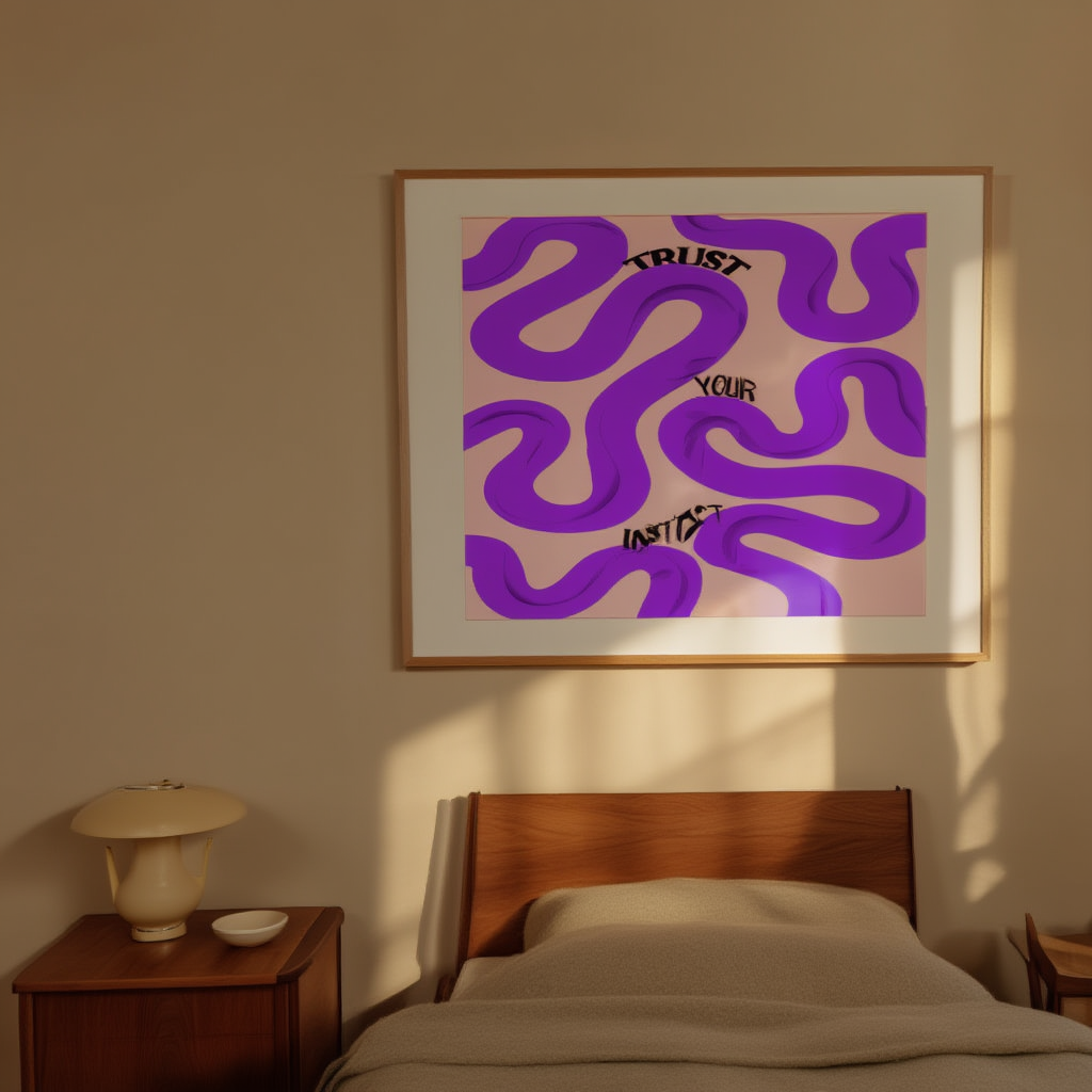 Trust Your Instinct – Minimalist Typographic Wall Art Print