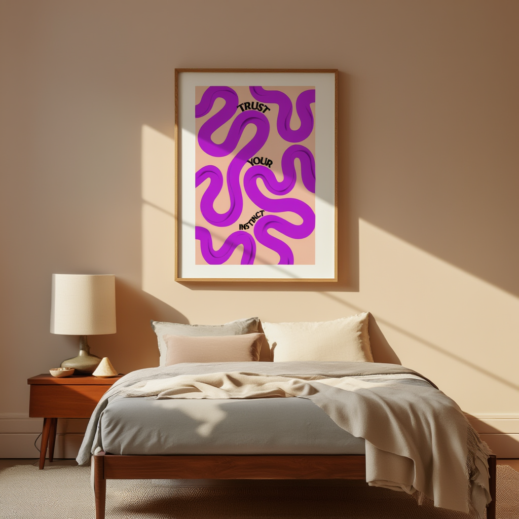 Trust Your Instinct – Minimalist Typographic Wall Art Print
