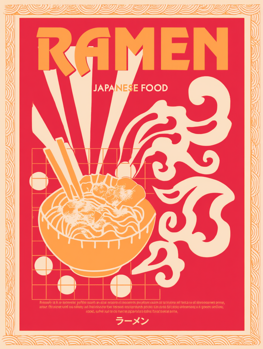 Ramen Bowl – Japanese Food Minimalist Art Print