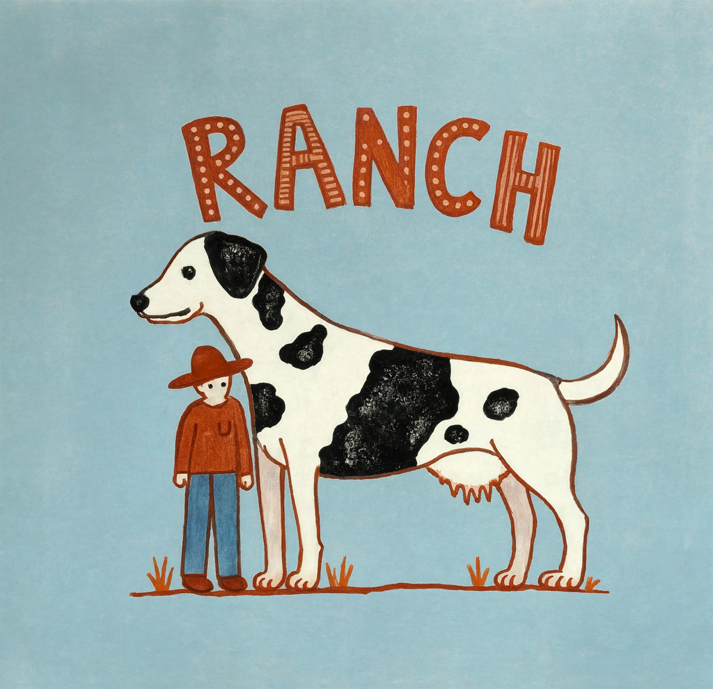 Ranch Illustration Print | Western Country Wall Art