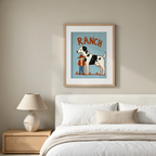 Ranch Illustration Print | Western Country Wall Art