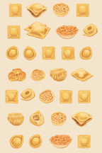 4 Pasta Prints – Retro Italian Kitchen Wall Art - Hakyarts