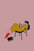 Reading Corner – Illustrated Print of Quiet Comfort