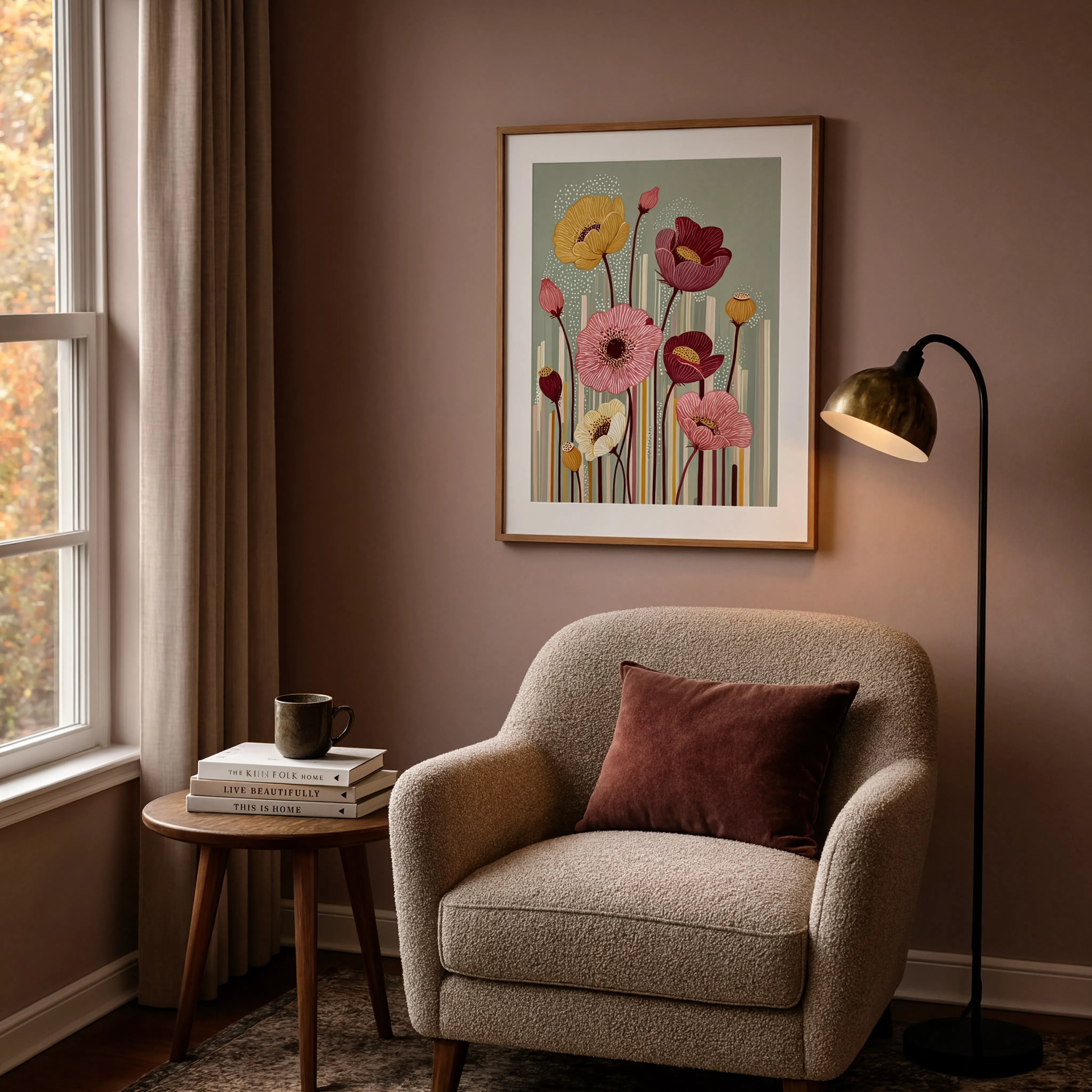 Illustrated Poppies II | Contemporary Botanical Art Print