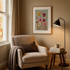 Illustrated Poppies II | Contemporary Botanical Art Print