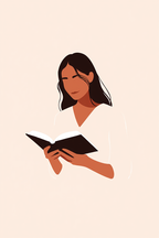 Set of 3 Woman Reading – Elegant Figurative Art Prints - Hakyarts