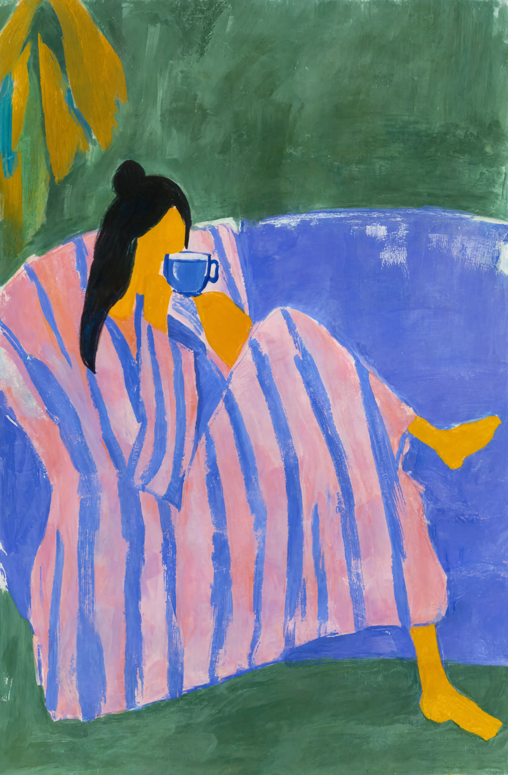 Reclining Woman Print | Hue 2 | Contemporary Figurative Art Print