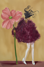 Wildflower Soul – Whimsical Black Woman Wall Art - Hakyarts