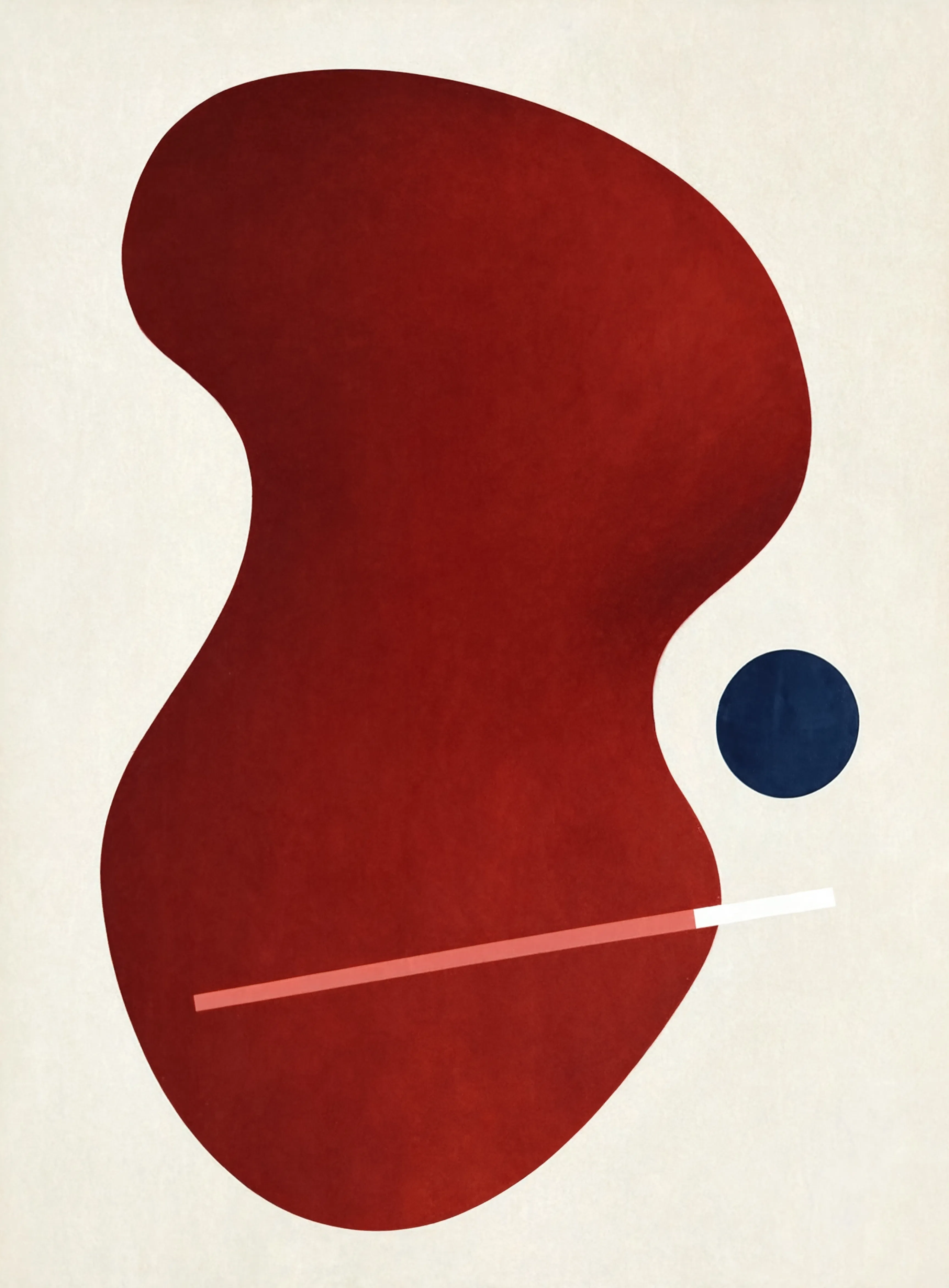 Set of 2 Modern Wall Art Prints | Citrus Medley & Red Abstract Form