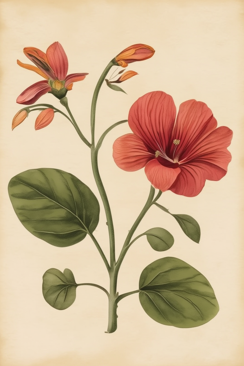 Botanical Harmony – Set of 5 Art Prints - Hakyarts