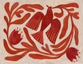 Red Hue Bird Print | Contemporary Nature Wall Art