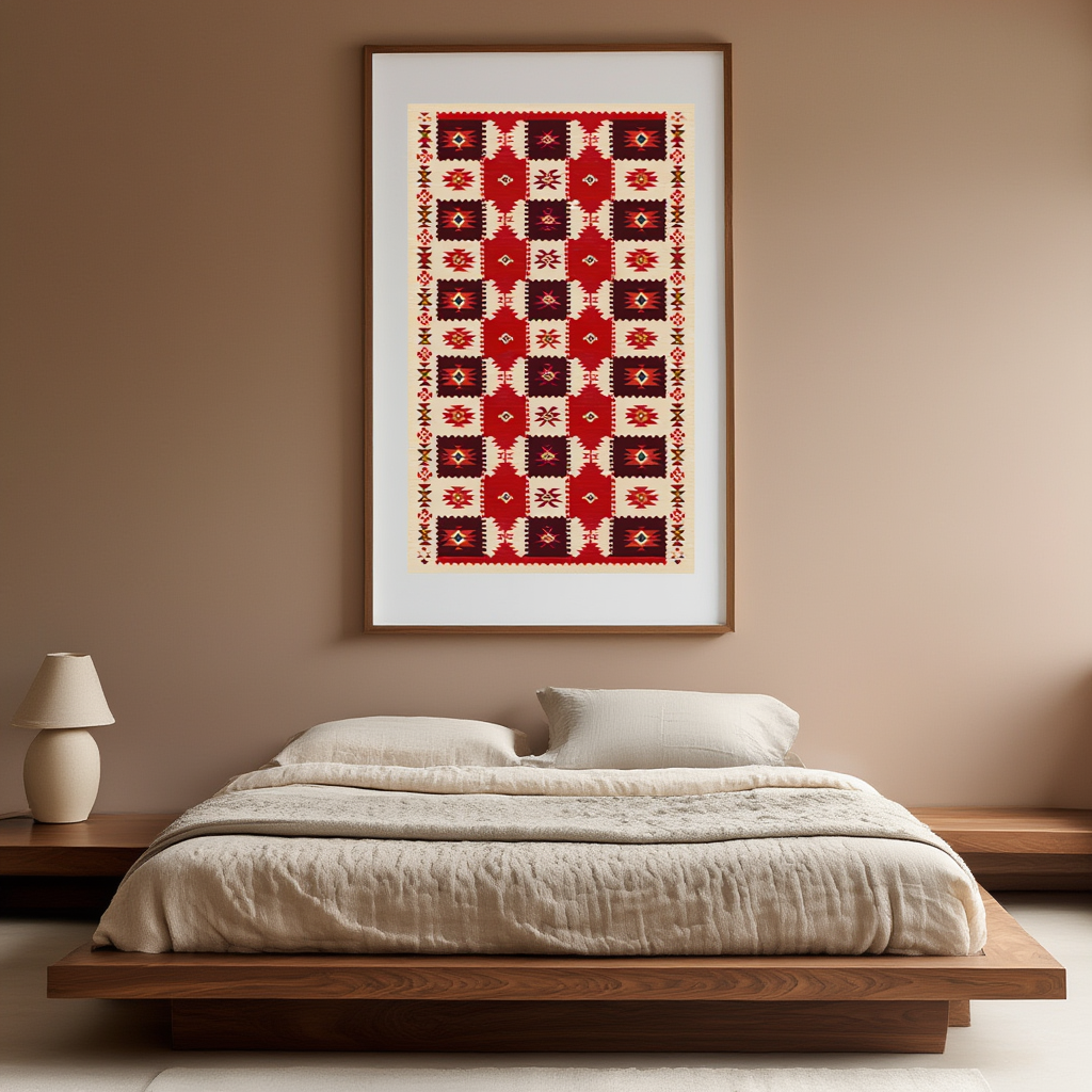 Kilim Print 2 | Geometric Kilim Rug-Inspired Art Print
