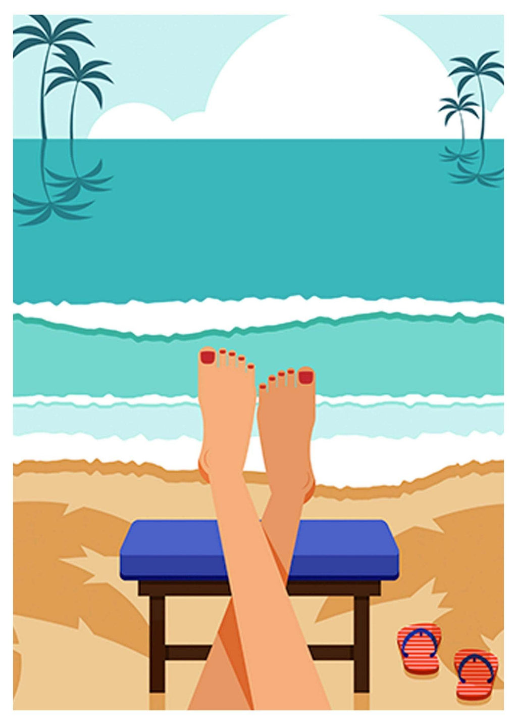 Relax At The Beach Poster - Hakyarts