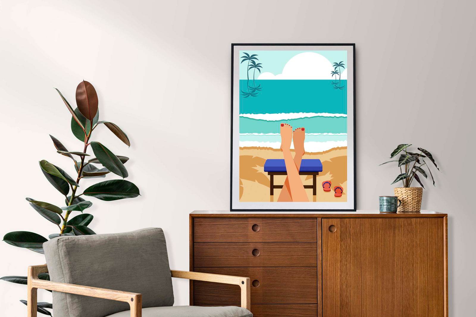 Relax At The Beach Poster - Hakyarts