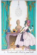 Georges Barbier – Mademoiselle Sorel en grand habit – Art Deco Fashion Illustration Print