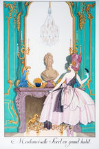 Georges Barbier – Mademoiselle Sorel en grand habit – Art Deco Fashion Illustration Print