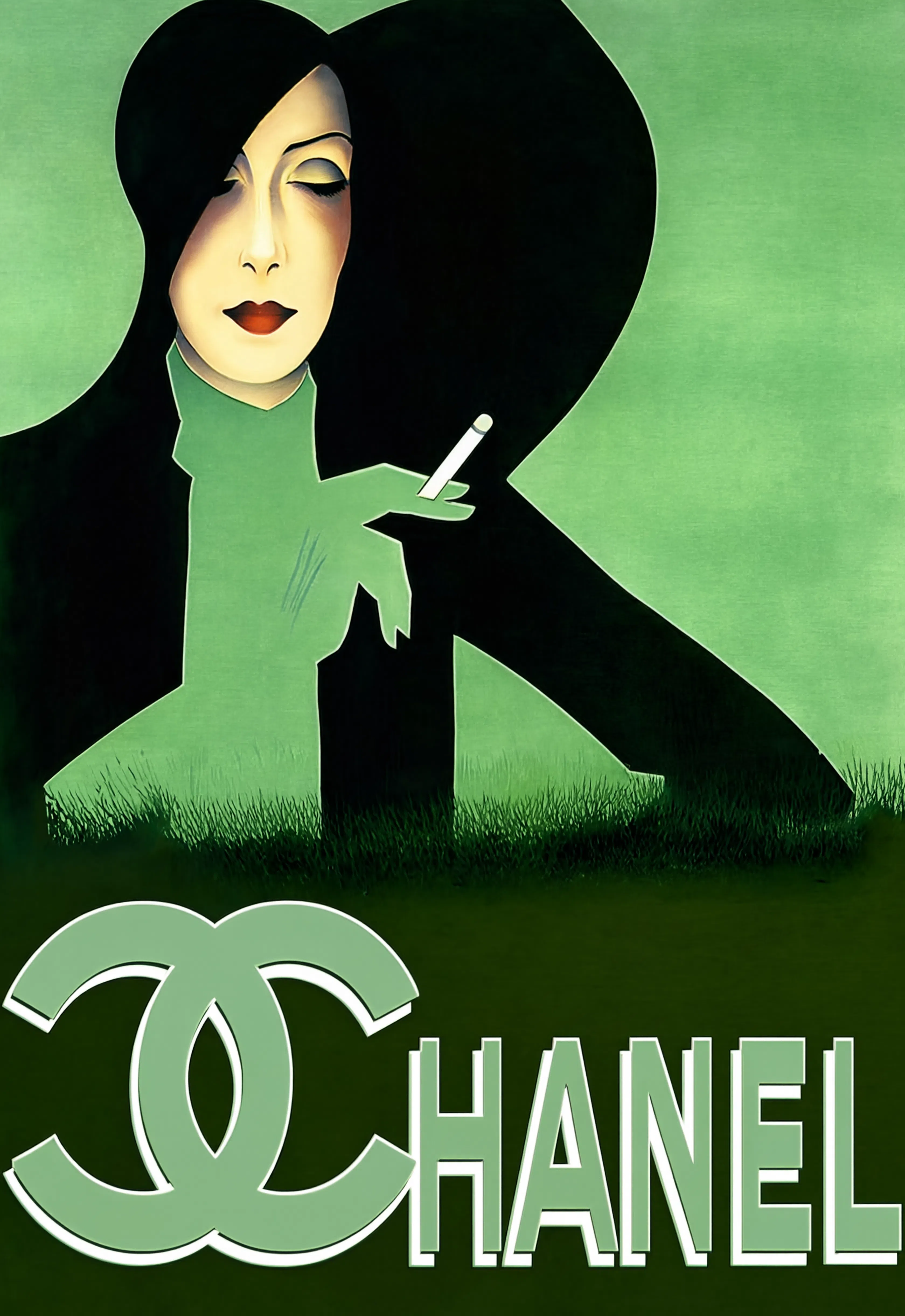 Vintage Chanel Fashion Advertising Poster Print