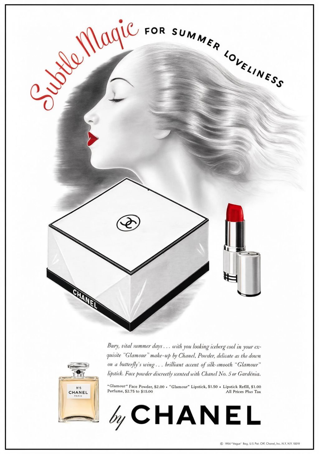 Summer Loveliness – Vintage Chanel Fashion Advertising Poster Print