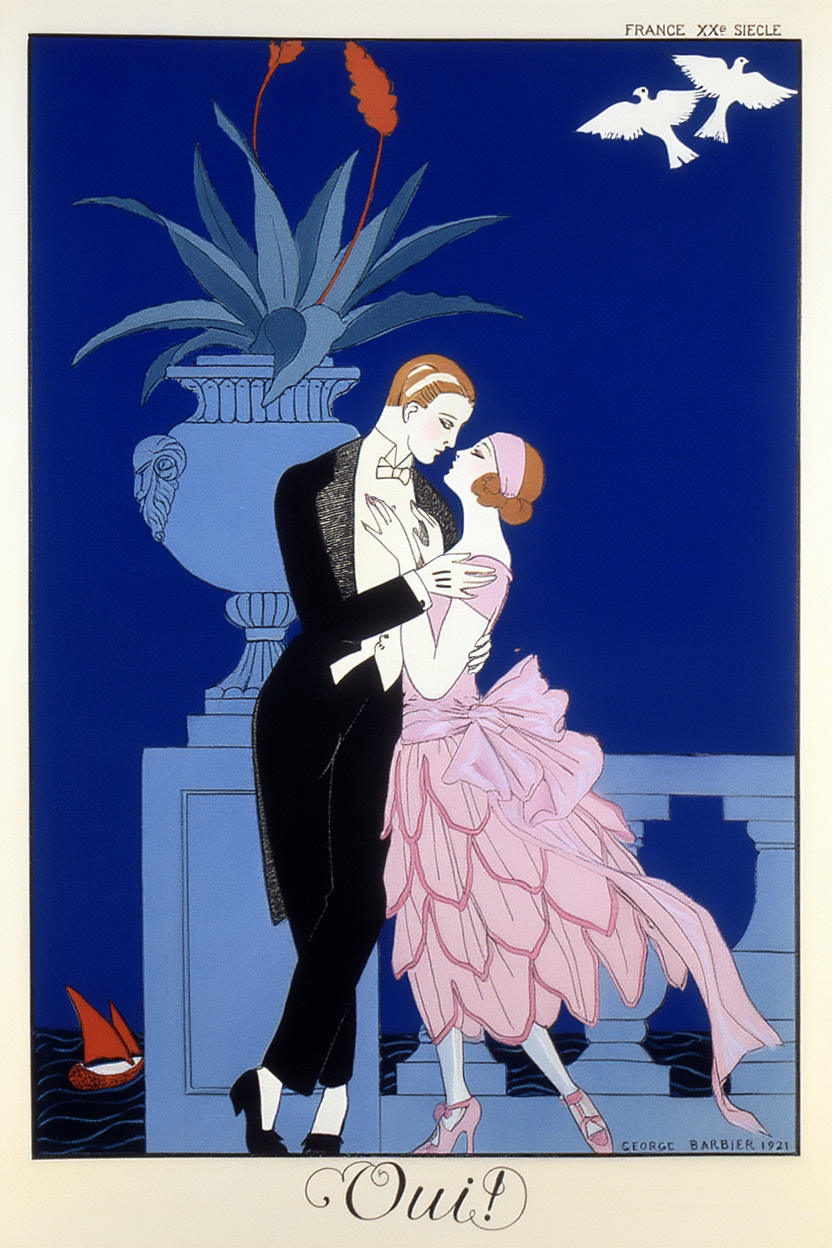 Georges Barbier – Oui – Art Deco Fashion Illustration Print
