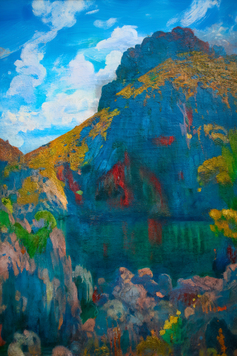 “Or i atzur” – Barcelona Landscape by Joaquim Mir – Fine Art Print