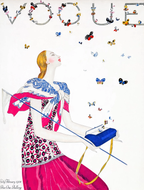 Vintage Vogue Magazine Cover – February 1924 Art Print