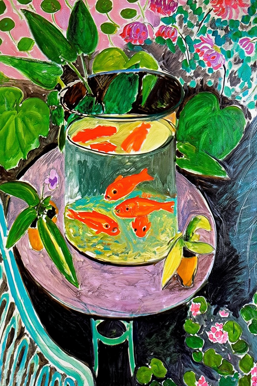 Set of 3 Henri Matisse – Moroccan Landscape, The Goldfish & Odalisque with the Red Coat – Fine Art Prints - Hakyarts